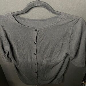 Anne Taylor Black Button-Up Women's Top